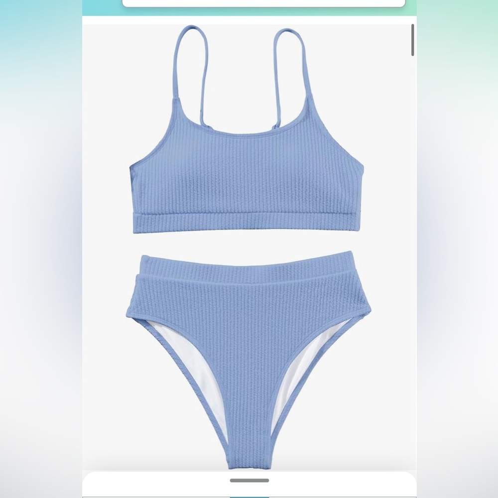 Ribbed bikini swimsuit set